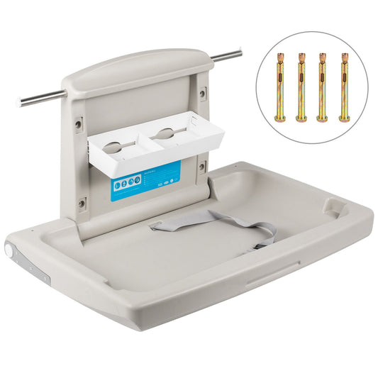 Wall Mounted Baby Changing Table Horizontal Fold Down Diaper Station