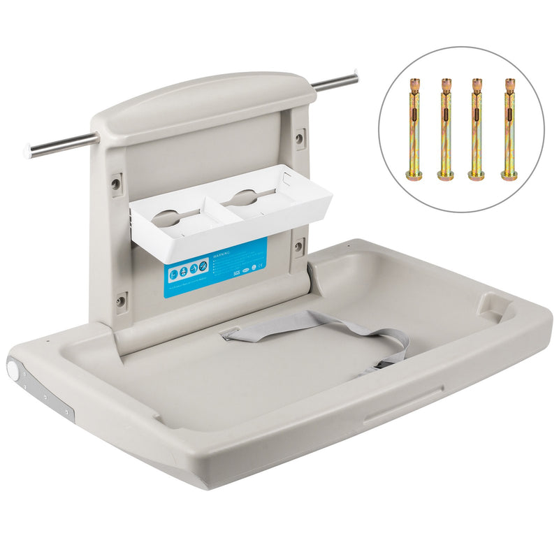 Wall Mounted Baby Changing Table Horizontal Fold Down Diaper Station