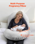 VEVOR C-Shaped Pregnancy Pillow Full Body Maternity Support Washable