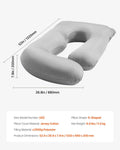 Pregnancy Pillow, G-Shaped Maternity Pillow, Full-Body Support Pillow with Removable & Washable Cover, Soft and Breathable Pregnancy Body Pillows for Back, Belly, Hips, Legs Relief