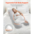 Pregnancy Pillow, U-Shaped Full Body Maternity Pillow for Pregnant Women, Soft and Breathable Pregnant Support Pillows with Removable & Washable Cover, Perfect for Back, Belly, Hip, Legs Relief