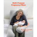Pregnancy Pillow, U-Shaped Full Body Maternity Pillow for Pregnant Women, Soft and Breathable Pregnant Support Pillows with Removable & Washable Cover, Perfect for Back, Belly, Hip, Legs Relief