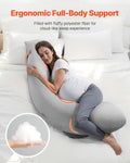 L-Shaped Pregnancy Pillow Maternity Body Pillow Soft Breathable