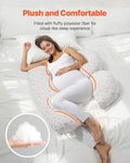 VEVOR Pregnancy Body Pillow Maternity Pillow Back Belly Hip Support Washable