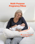 VEVOR Pregnancy Body Pillow Maternity Pillow Back Belly Hip Support Washable