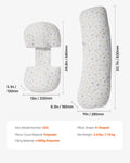VEVOR Pregnancy Body Pillow Maternity Pillow Back Belly Hip Support Washable