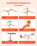 Kids Seesaw 136kg Teeter Totter 360° Rotating Age 3+