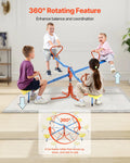 Kids Seesaw 4 Seat 360 Spin Teeter Totter 49.9kg Load Capacity