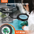 5X Floor Magnifying Glass with Light Stand Gooseneck LED
