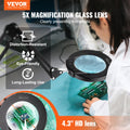 5X Magnifying Floor Lamp LED Dimmable Reading Craft Light