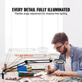 5X Magnifying Floor Lamp LED Dimmable Reading Craft Light