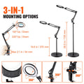 5X Magnifying Floor Lamp LED Dimmable Reading Craft Light