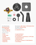 Cefito 127mm Rainfall Shower Faucet Set Matte Black Brass Valve