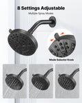 Cefito Tub Shower Faucet Set 127mm Rainfall Head Matte Black