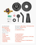 Cefito Tub Shower Faucet Set 127mm Rainfall Head Matte Black