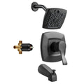 Cefito Tub Shower Faucet Set 130mm Rainfall Head Matte Black