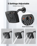 Cefito Tub Shower Faucet Set 130mm Rainfall Head Matte Black