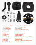 Cefito Tub Shower Faucet Set 130mm Rainfall Head Matte Black