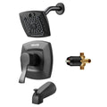 Cefito Tub Shower Faucet Set 130mm Rainfall Head Matte Black