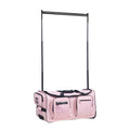 Dance Bag with Garment Rack, 736.6 mm Rolling Dance Duffel, with Wheels, USB Port, Height Adjustable Clothes Rack, Privacy Protection Curtain, Ideal for Travel and Competitions, Matte Pink