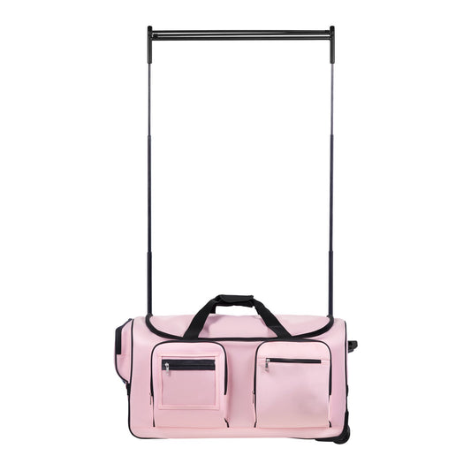Dance Bag with Garment Rack 736.6mm USB Wheels Pink