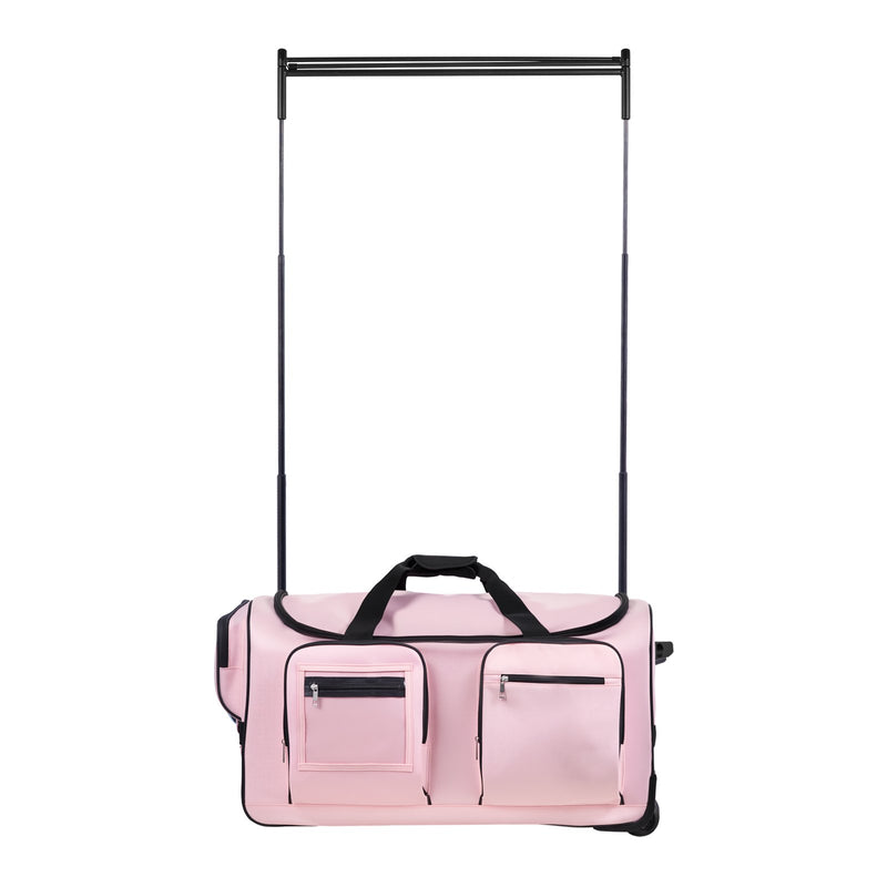 Dance Bag with Garment Rack 736.6mm USB Wheels Pink