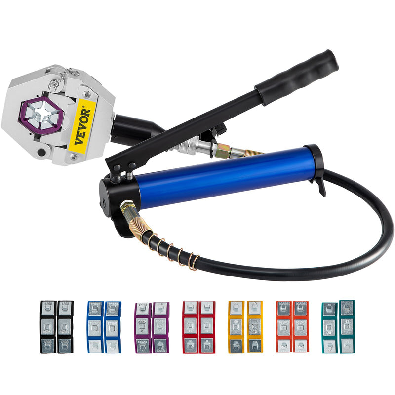 Hydraulic Hose Crimper 7 Dies A/C Air Conditioning Handheld Tool