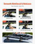 Ladder Rack Straps 2.25m 226.8kg Heavy Duty Ratchet Black 2 Pack