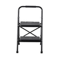 2 Step Ladder Folding Anti-Slip 272kg Capacity Steel Kitchen Home