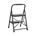 2 Step Ladder Folding Anti-Slip 272kg Capacity Steel Kitchen Home
