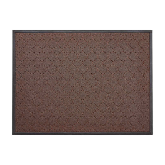 Front Door Mat, 1194 x 889 mm Commercial Floor Mat for Indoor and Outdoor, Modern Stylish Carpet with TPE Backing, Heavy Duty Washable Entry Industrial Rug for Hallway, Balcony, Garage, Brown