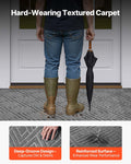 Front Door Mat, 1562 x 914 mm Commercial Floor Mat for Indoor and Outdoor, Modern Stylish Carpet with TPE Backing, Heavy Duty Washable Entry Industrial Rug for Hallway, Balcony, Garage, Grey