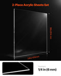 Acrylic Sheet 610x914mm 6mm Clear Plexiglass 2-Pack Plastic Crafts