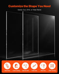 Acrylic Sheet 610x914mm 6mm Clear Plexiglass 2-Pack Plastic Crafts