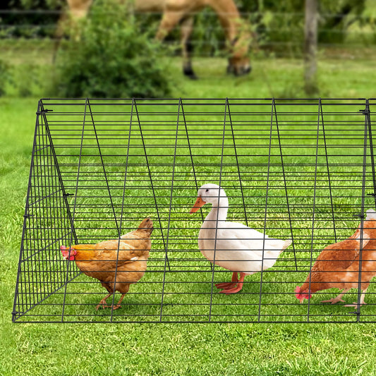 Chicken Tunnels, 300 x 71 x 61.5cm (LxWxH) Chicken Tunnels for Yard, Portable Chicken Tunnels for Outside Easy Installation, Chicken Coop Run, Suitable for Chickens, Ducks, Rabbits
