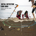 Metal Detector for Kids, 150mm, Waterproof Search Coil with LCD Display, Adjustable 660.4-914.4 mm Gold Detector, Lightweight Carbon Fiber Stem for Junior & Youth Detecting Gold Coin Treasure