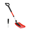 Snow Shovel for Driveway, 22cm Foldable Snow Shovel with D-shaped Handle, , 36-40 in Adjustable, Lightweight Aluminum Alloy Snows Removal Tool, Reduce Back Strains for Garden Car Camping