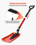 22cm Foldable Snow Shovel Aluminum Adjustable Handle Lightweight