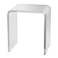 Acrylic C-Shaped End Table Clear Side Table Living Room