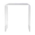 Acrylic C-Shaped End Table Clear Side Table Living Room
