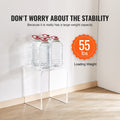 Acrylic End Table 2pc C-Shaped Clear Side Tables Living Room