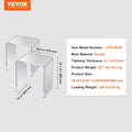 Acrylic End Table 2pc C-Shaped Clear Side Tables Living Room