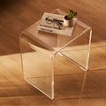 Acrylic End Table 2pc C-Shaped Clear Side Tables Living Room