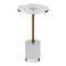 Acrylic Side Table Round 11.9in Clear Coffee End Table 21.4in High