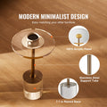 Acrylic Side Table Round 11.9in Clear Coffee End Table 21.4in High