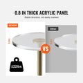 Acrylic Side Table Round 11.9in Clear Coffee End Table 21.4in High