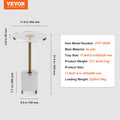 Acrylic Side Table Round 11.9in Clear Coffee End Table 21.4in High