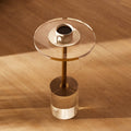 Acrylic Side Table Round 11.9in Clear Coffee End Table 21.4in High