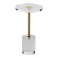 Acrylic Side Table Round 11.9in Clear Coffee End Table 21.4in High