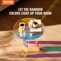 Round Iridescent Acrylic Side Table Clear Rainbow Coffee End Table